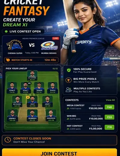 Come (Come App) fantasy cricket & matchday visual 3